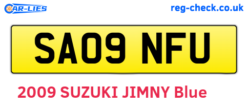 SA09NFU are the vehicle registration plates.