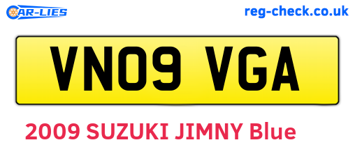 VN09VGA are the vehicle registration plates.