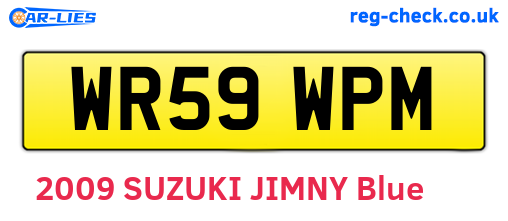 WR59WPM are the vehicle registration plates.