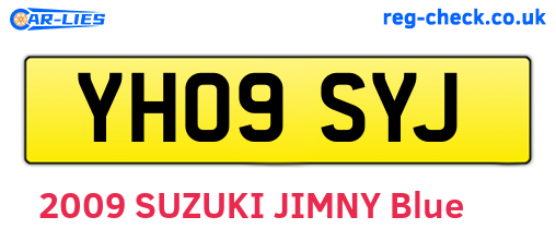 YH09SYJ are the vehicle registration plates.