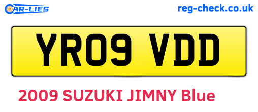 YR09VDD are the vehicle registration plates.