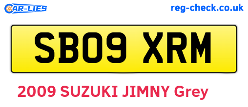 SB09XRM are the vehicle registration plates.