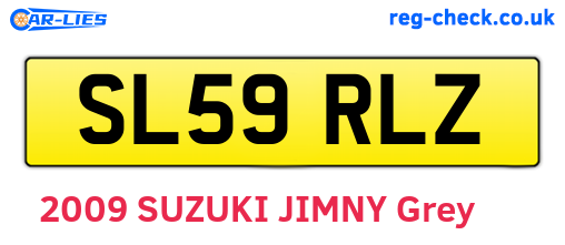 SL59RLZ are the vehicle registration plates.