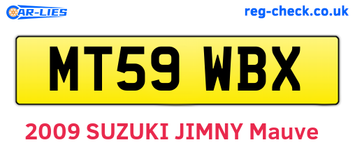MT59WBX are the vehicle registration plates.