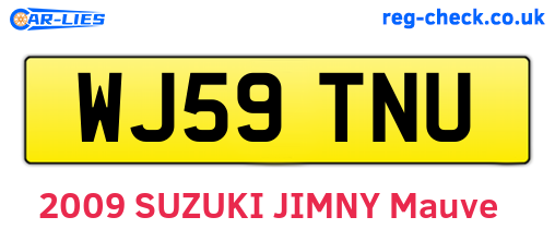 WJ59TNU are the vehicle registration plates.