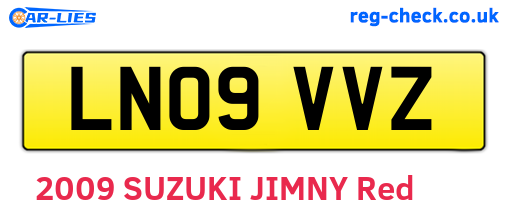 LN09VVZ are the vehicle registration plates.