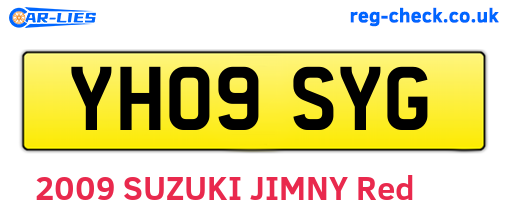 YH09SYG are the vehicle registration plates.