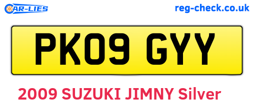 PK09GYY are the vehicle registration plates.