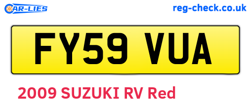 FY59VUA are the vehicle registration plates.