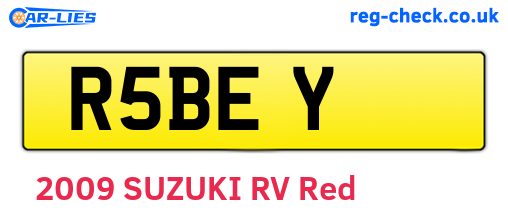 R5BEY are the vehicle registration plates.