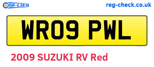 WR09PWL are the vehicle registration plates.