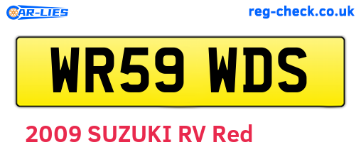 WR59WDS are the vehicle registration plates.