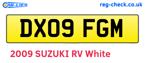 DX09FGM are the vehicle registration plates.