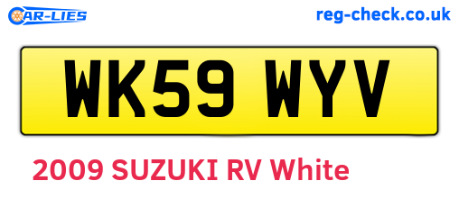 WK59WYV are the vehicle registration plates.