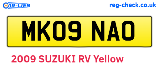 MK09NAO are the vehicle registration plates.