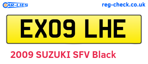 EX09LHE are the vehicle registration plates.