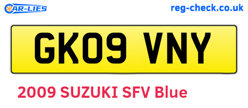 GK09VNY are the vehicle registration plates.