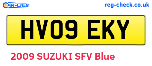 HV09EKY are the vehicle registration plates.
