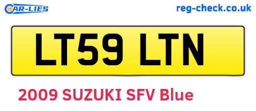 LT59LTN are the vehicle registration plates.