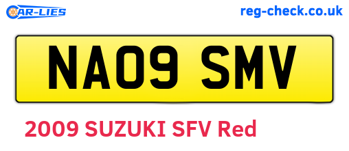 NA09SMV are the vehicle registration plates.