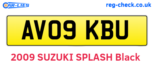 AV09KBU are the vehicle registration plates.