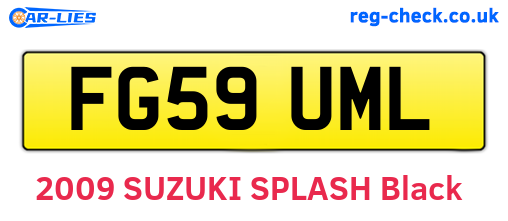 FG59UML are the vehicle registration plates.