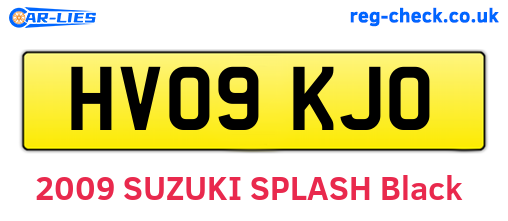 HV09KJO are the vehicle registration plates.