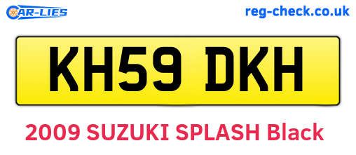 KH59DKH are the vehicle registration plates.