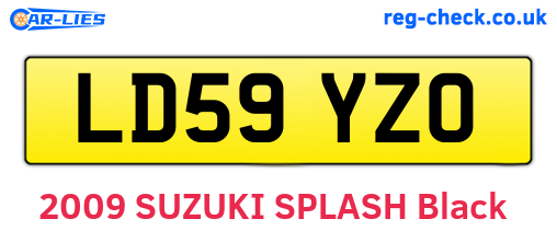 LD59YZO are the vehicle registration plates.