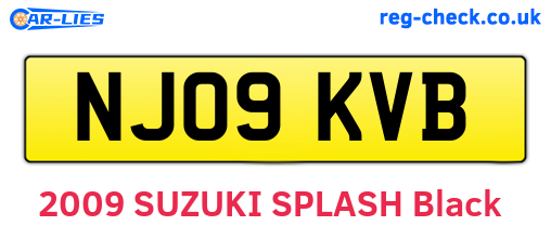 NJ09KVB are the vehicle registration plates.