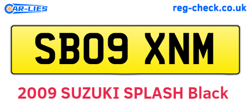SB09XNM are the vehicle registration plates.