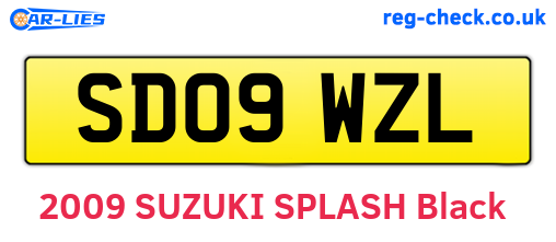 SD09WZL are the vehicle registration plates.