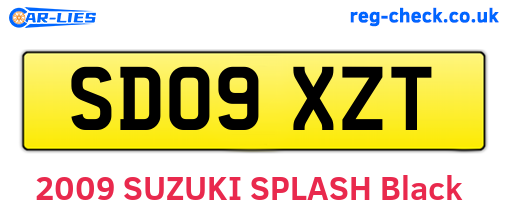 SD09XZT are the vehicle registration plates.