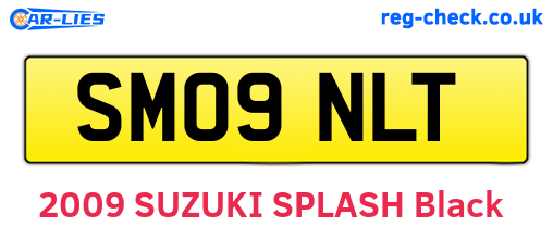SM09NLT are the vehicle registration plates.