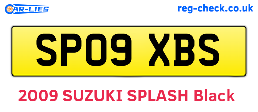 SP09XBS are the vehicle registration plates.