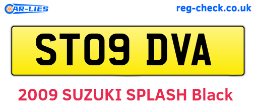 ST09DVA are the vehicle registration plates.