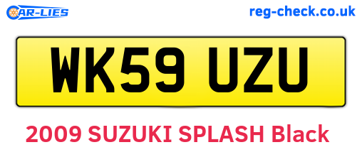 WK59UZU are the vehicle registration plates.