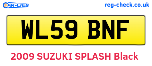 WL59BNF are the vehicle registration plates.