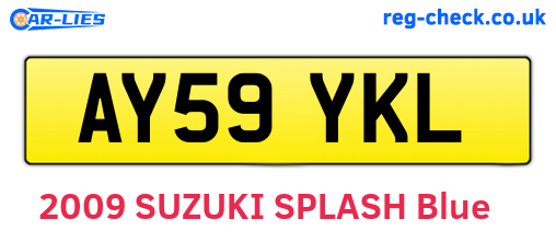 AY59YKL are the vehicle registration plates.