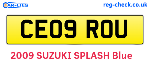 CE09ROU are the vehicle registration plates.