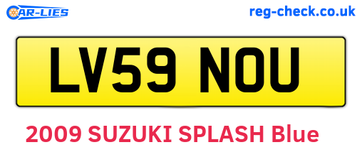 LV59NOU are the vehicle registration plates.