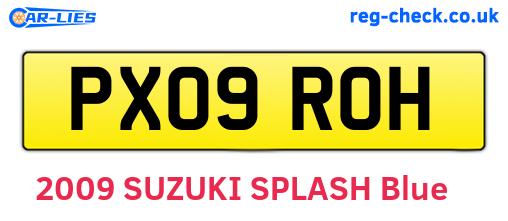 PX09ROH are the vehicle registration plates.