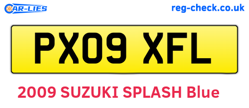 PX09XFL are the vehicle registration plates.