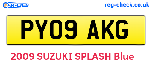 PY09AKG are the vehicle registration plates.