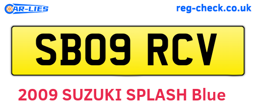 SB09RCV are the vehicle registration plates.