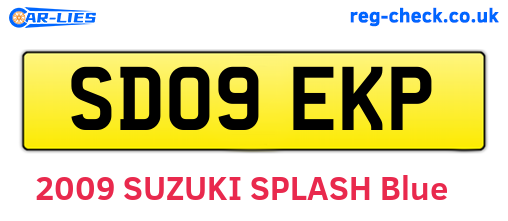 SD09EKP are the vehicle registration plates.