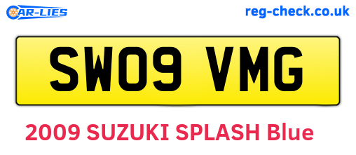 SW09VMG are the vehicle registration plates.