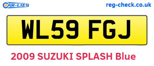 WL59FGJ are the vehicle registration plates.