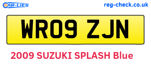 WR09ZJN are the vehicle registration plates.