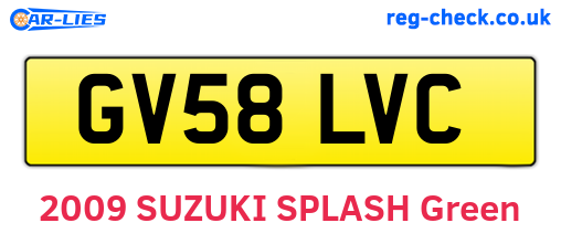 GV58LVC are the vehicle registration plates.